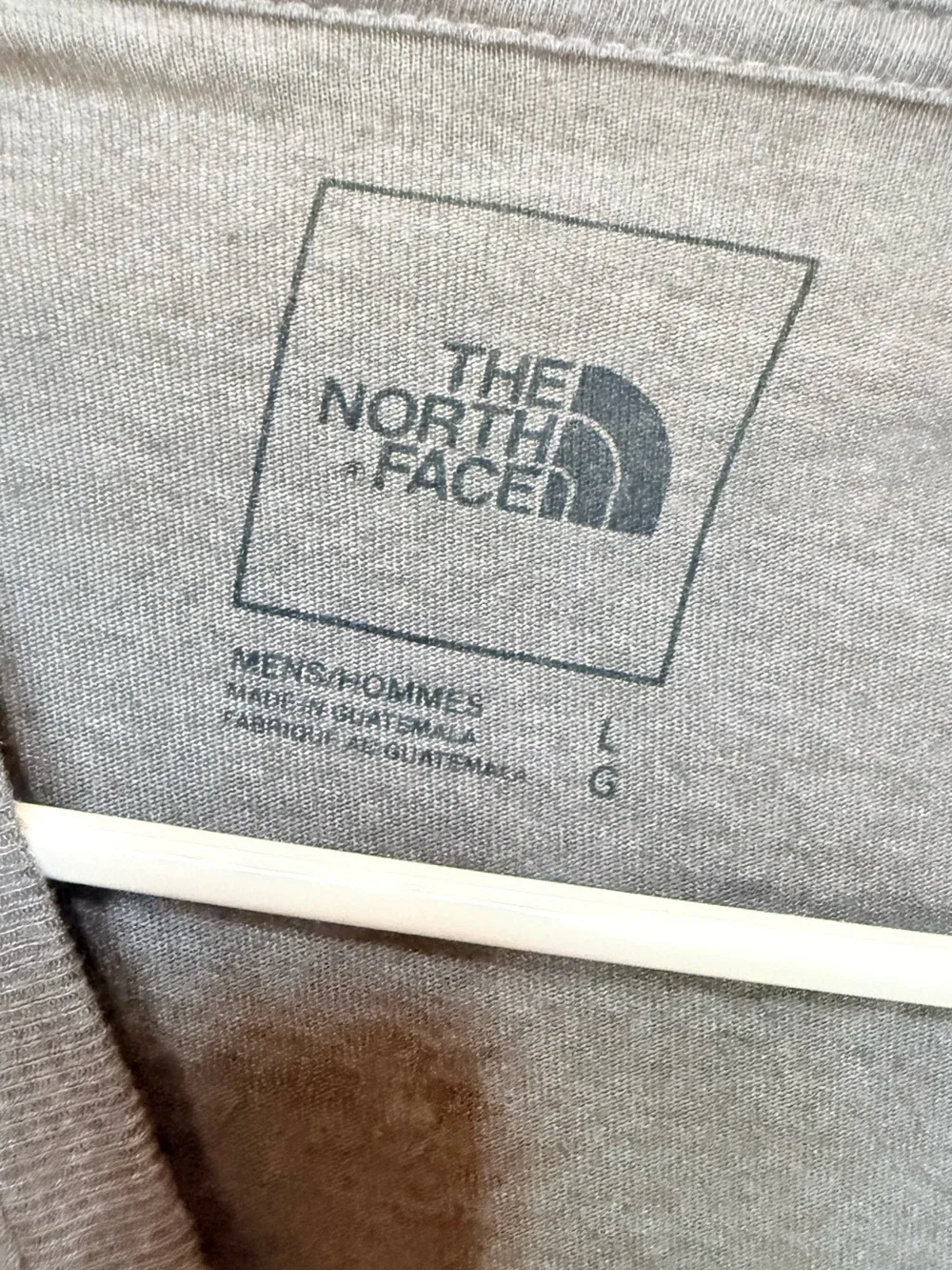 The North Face Long Sleeve Crew Tee - Gray with White Logo